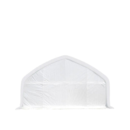 20′ x 30′ Straight Wall Peak Ceiling Storage Shelter with Heavy Duty 17 oz PVC Cover & Drive Through Door, TMG-ST2031V (Previously ST2030V)