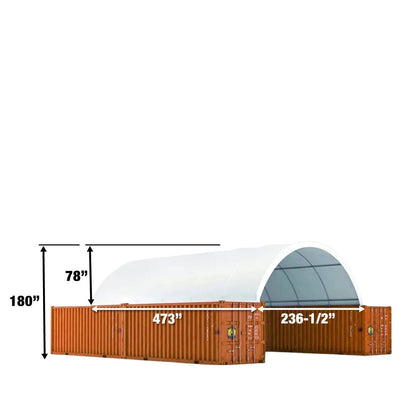 20′ x 40′ PVC Fabric Container Shelter, Fire Retardant, Water Resistant, UV Protected, TMG-ST2041CV(Previously ST2040C)
