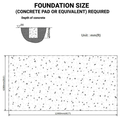 20′ x 40′ Straight Wall Peak Ceiling Storage Shelter with Heavy Duty 17 oz PVC Cover & Drive Through Door, TMG-ST2041V (Previously ST2040V)