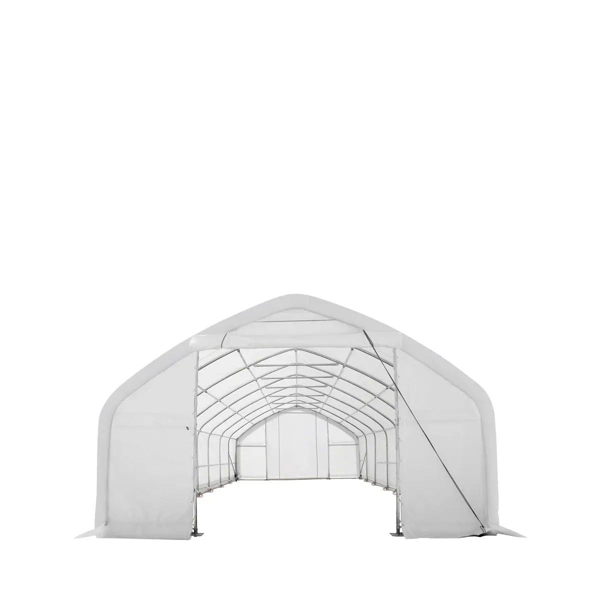20′ x 40′ Straight Wall Peak Ceiling Storage Shelter with Heavy Duty 17 oz PVC Cover & Drive Through Door, TMG-ST2041V (Previously ST2040V)