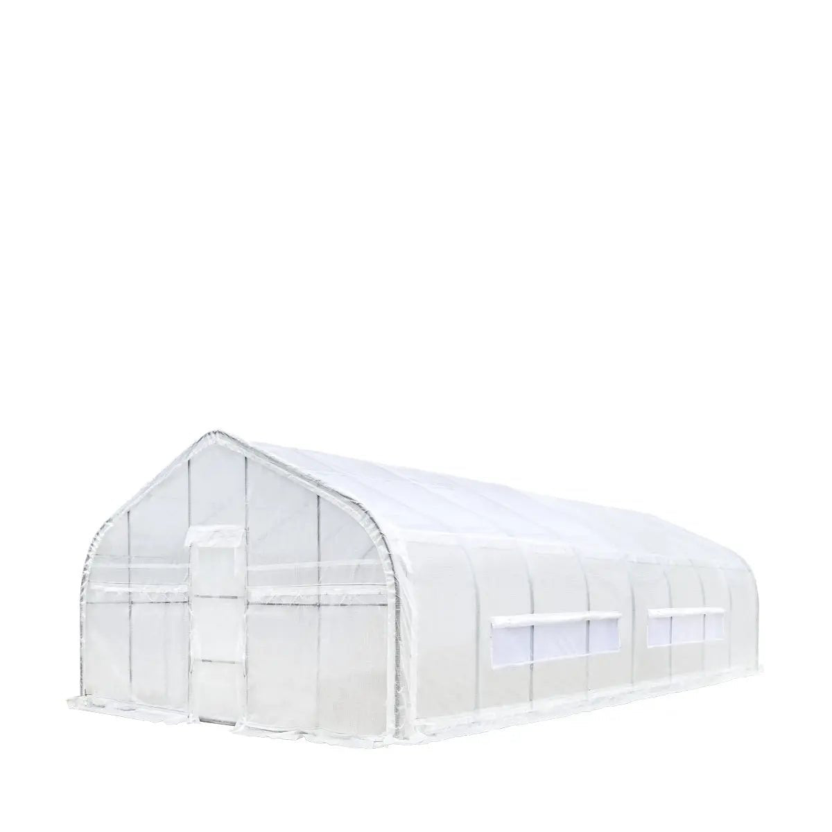 20’ x 40’ Tunnel Greenhouse Grow Tent w/12 Mil Ripstop Leno Mesh Cover, Cold Frame, Roll-up Windows, Peak Ceiling Roof, TMG-GH2040