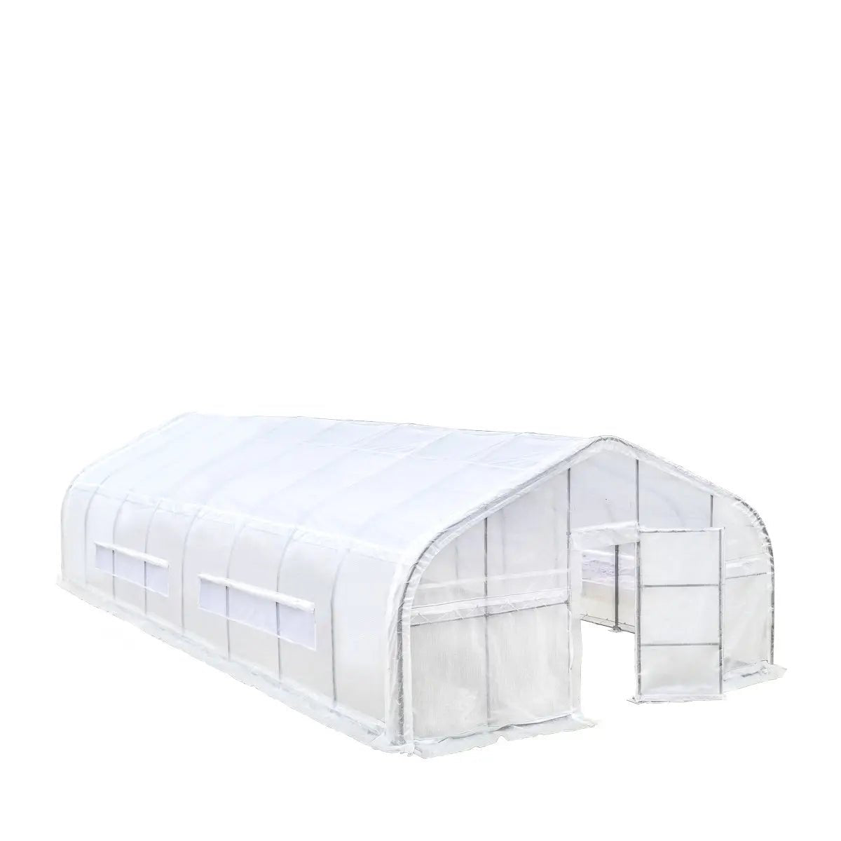 20’ x 40’ Tunnel Greenhouse Grow Tent w/12 Mil Ripstop Leno Mesh Cover, Cold Frame, Roll-up Windows, Peak Ceiling Roof, TMG-GH2040
