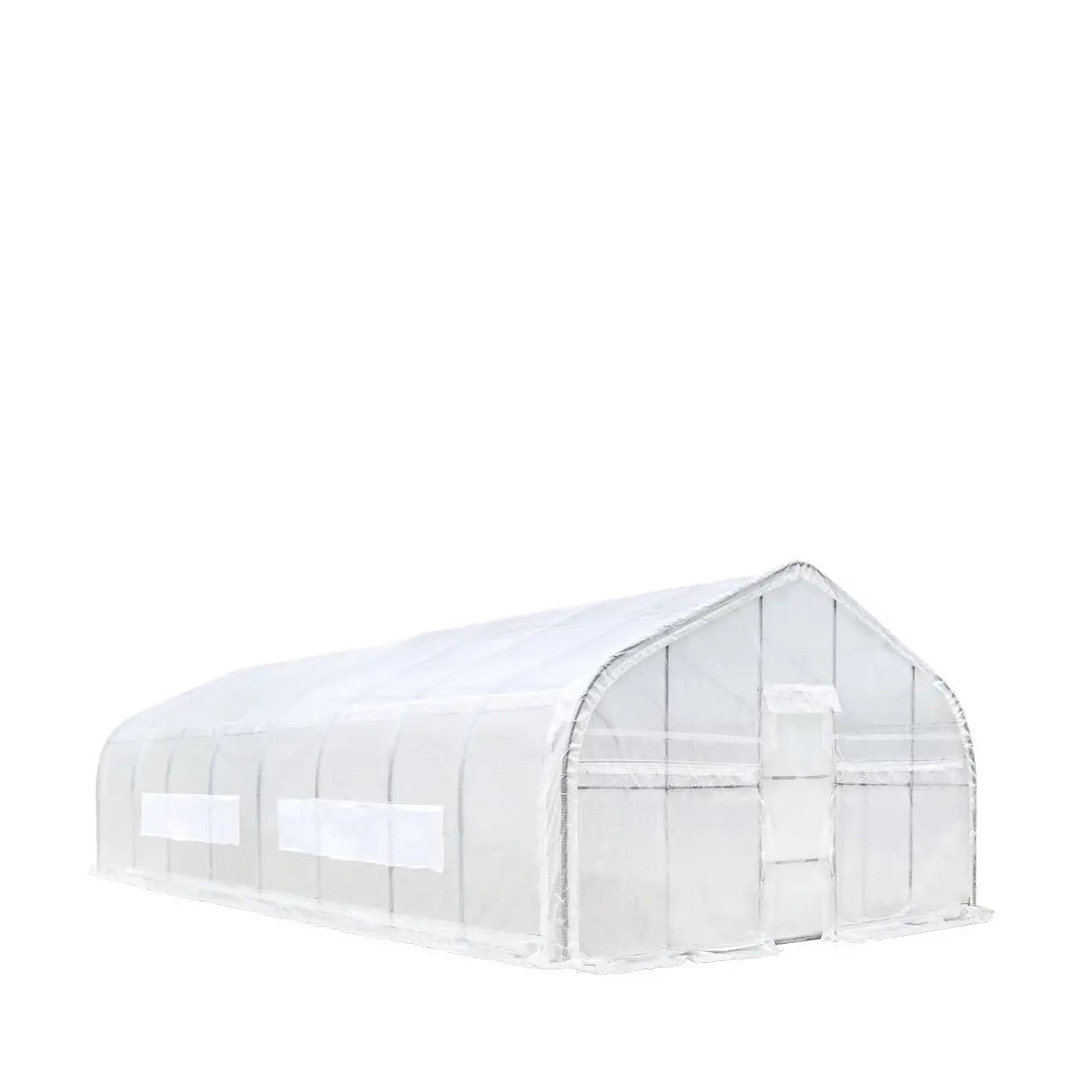 20’ x 40’ Tunnel Greenhouse Grow Tent w/12 Mil Ripstop Leno Mesh Cover, Cold Frame, Roll-up Windows, Peak Ceiling Roof, TMG-GH2040