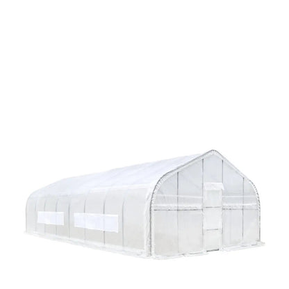 20’ x 40’ Tunnel Greenhouse Grow Tent w/12 Mil Ripstop Leno Mesh Cover, Cold Frame, Roll-up Windows, Peak Ceiling Roof, TMG-GH2040
