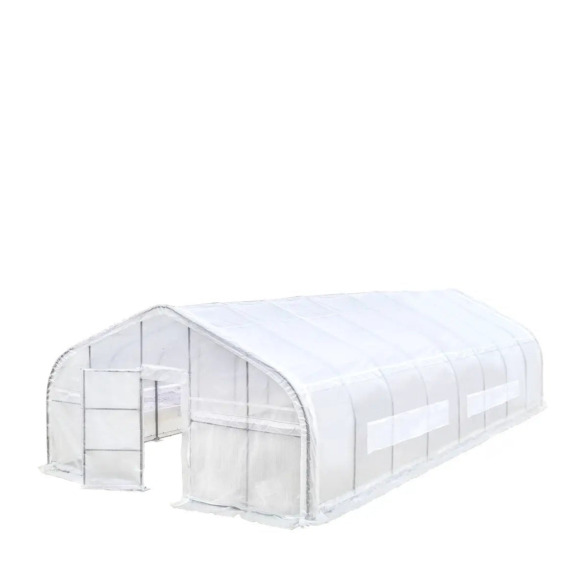 20’ x 40’ Tunnel Greenhouse Grow Tent w/12 Mil Ripstop Leno Mesh Cover, Cold Frame, Roll-up Windows, Peak Ceiling Roof, TMG-GH2040
