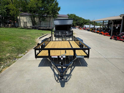 6’4″ x 14 Utility Trailer Powder Coated Dovetail (2) 3500 Axles 7k GVWR