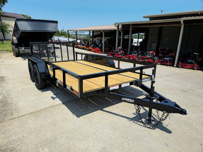 6’4″ x 14 Utility Trailer Powder Coated Dovetail (2) 3500 Axles 7k GVWR