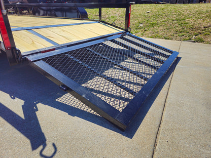 6’4″ x 16 Utility Trailer Double Axle Dovetail With Gate Powder Coated (2) 3500lb Axles