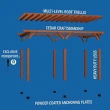 20X12 BEAUMONT PERGOLA – BROWN