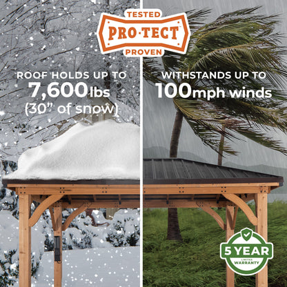 Cordova 14×10 Outdoor Gazebo with Steel Frame and Weather-Resistant Canopy