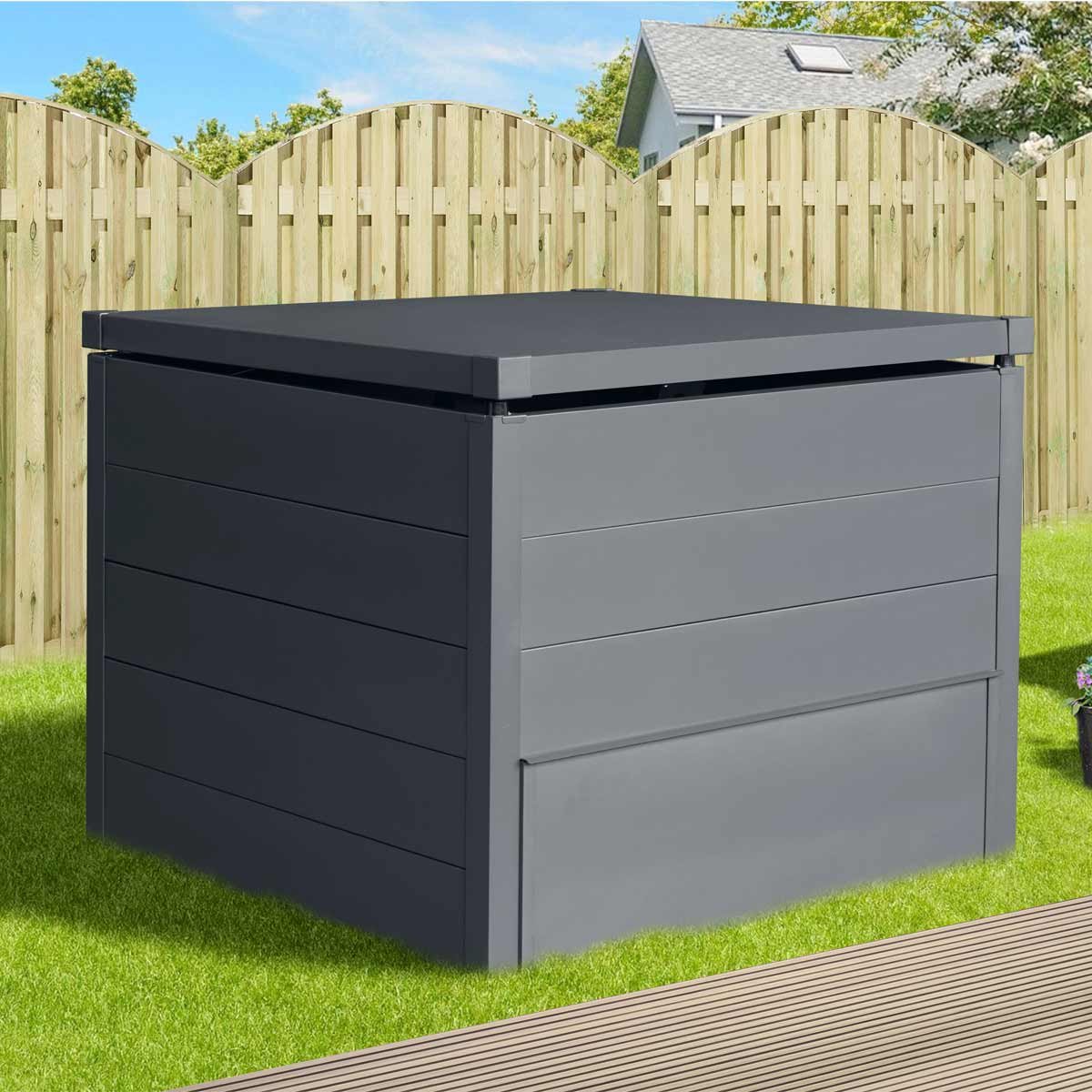220 Gallon Stationary Composter, Galvanized/Powder Coated, TMG-MCP40