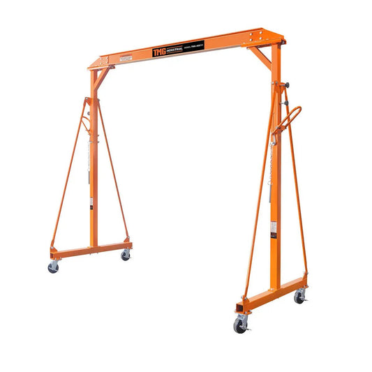 2200-lb Adjustable Height All-Steel Gantry Crane, Auto-Lock, 95″ Min. Height, 142″ Max. Height, Locking Swivel Casters, TMG-AGC11(Previously TMG-AGC10)