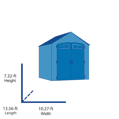 Arrow 10 ft x 14 ft Lexington Galvanized Steel Storage Shed