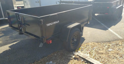 Triple Crown 5X8 Single Axle Lowrider Dump Trailer | Black | D5X8LRD