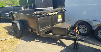 Triple Crown 5X8 Single Axle Lowrider Dump Trailer | Black | D5X8LRD