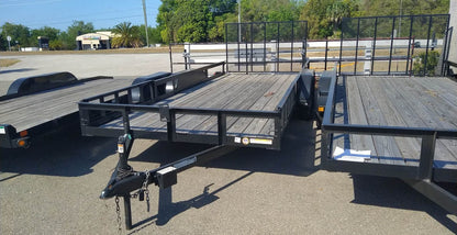 Triple Crown 7X18 Utility Trailer | Black | Rear Gate | ATV7X18