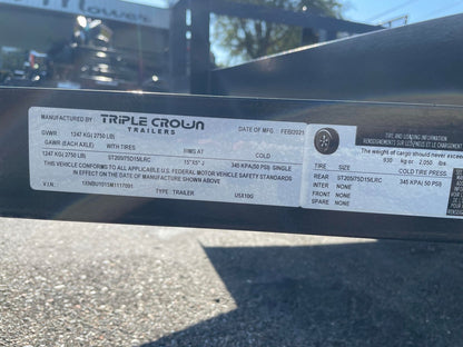 Triple Crown 5X10 Single Axle Utility Trailer | Black  | U5X10G