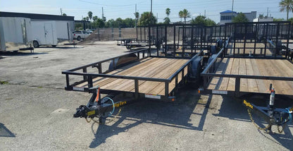 7X16 Big Tex Tandem Axle Pipe Black Utility Trailer (70PI-16XBK4RG-GA)