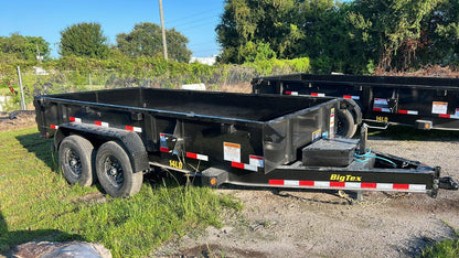 14 Foot Big Tex Low Profile with Spreader Gate Black Dump Trailer (14LD-14BK)
