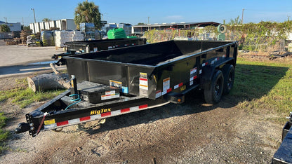14 Foot Big Tex Low Profile with Spreader Gate Black Dump Trailer (14LD-14BK)