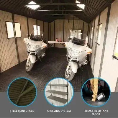 Lifetime 11 Ft. X 21 Ft. Outdoor Storage Shed With Tri-Fold Doors