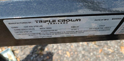 Triple Crown 6X10 Single Axle Utility Trailer | Black | U6X10G