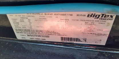 22 Foot Big Tex Super Duty Tandem Axle with Mega Ramp Black Equipment Trailer (16ET-19BK+3MR)