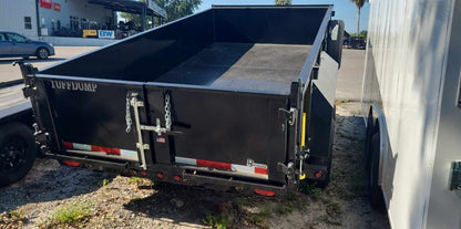 14 Foot Tuff Dump with Spreader Gate Gray Dump Trailer (TD-14S)