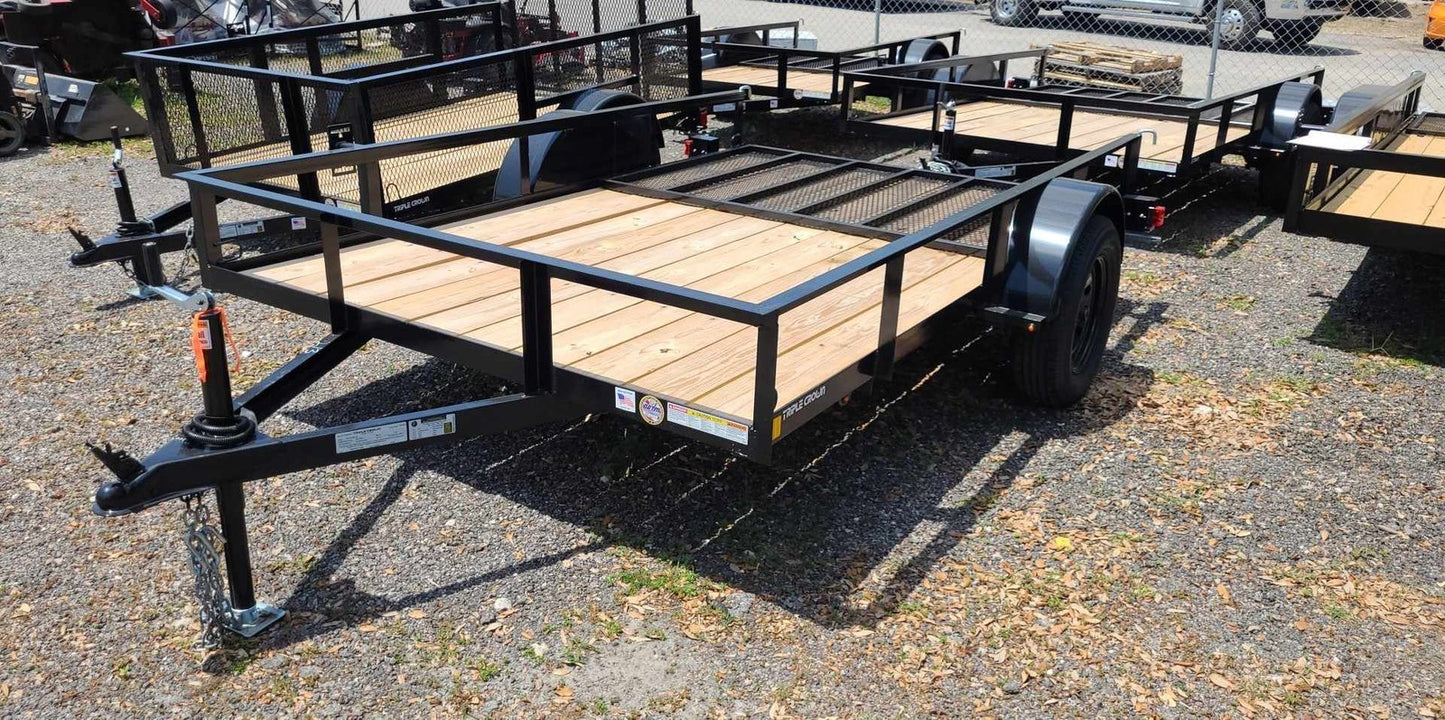 Triple Crown 6X10 Single Axle Utility Trailer | Black | U6X10G