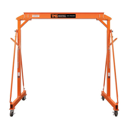 4400-lb Adjustable Height All-Steel Gantry Crane, Auto-Lock, 95″ Min. Height, 142″ Max. Height, Locking Swivel Caster Wheels, TMG-AGC21(Previously TMG-AGC20)