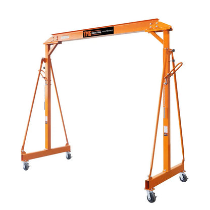 4400-lb Adjustable Height All-Steel Gantry Crane, Auto-Lock, 95″ Min. Height, 142″ Max. Height, Locking Swivel Caster Wheels, TMG-AGC21(Previously TMG-AGC20)