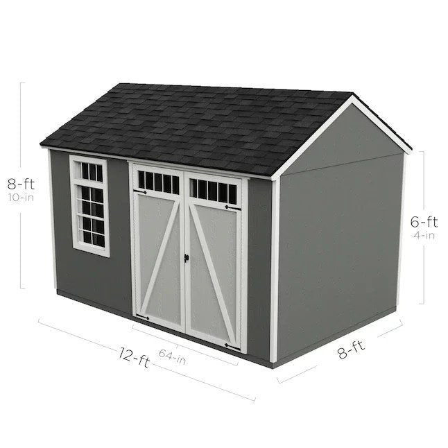 Heartland  12-ft x 8-ft Coronado Gable Engineered Storage Shed (Floor Included)