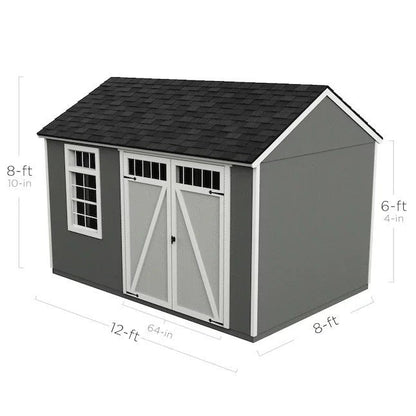 Heartland  12-ft x 8-ft Coronado Gable Engineered Storage Shed (Floor Included)