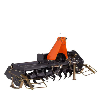 48″ 3-Point Hitch Rotary Tiller, 18-30 HP Sub-Compact, 3-½” Tilling Depth, PTO Shaft Included, Category 1 Hookup, TMG-RT120
