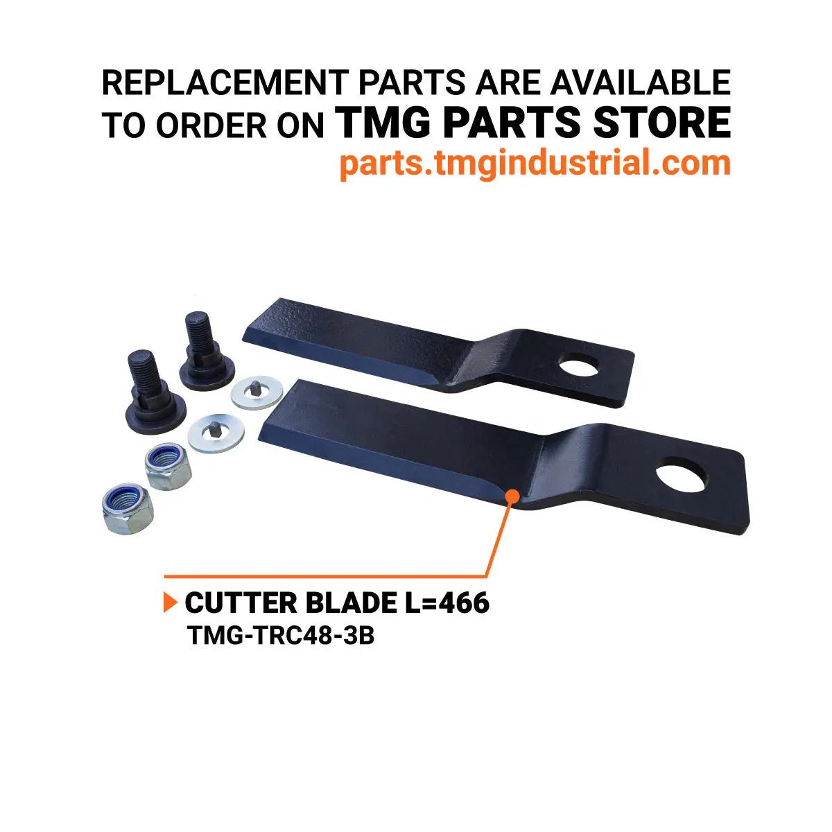 48″ Rotary Cutter, 3-Point Hitch, 20-60 HP Tractors, 540 RPM, Slip Clutch PTO Shaft Included, TMG-TRC48