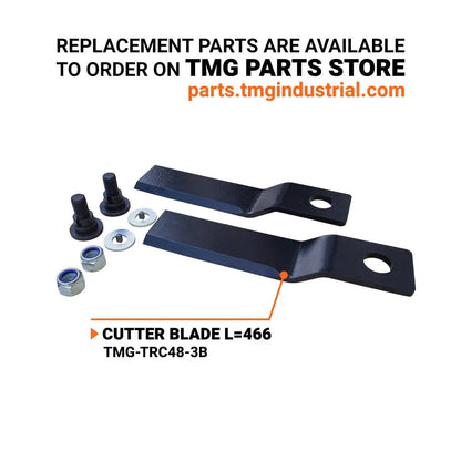 48″ Rotary Cutter, 3-Point Hitch, 20-60 HP Tractors, 540 RPM, Slip Clutch PTO Shaft Included, TMG-TRC48