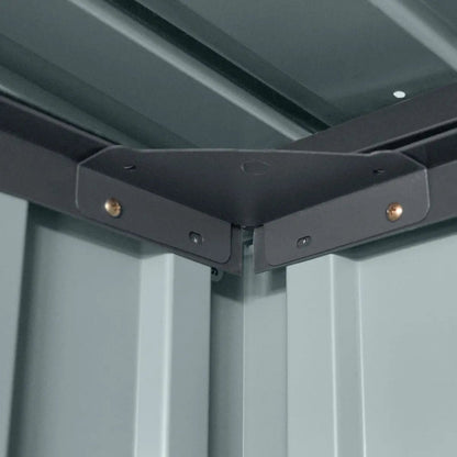 5 x 6 FT Apex Roof Metal Shed Pro Series, Galvanized corrugated metal, Apex roof design, Two air vents, TMG-MS0506