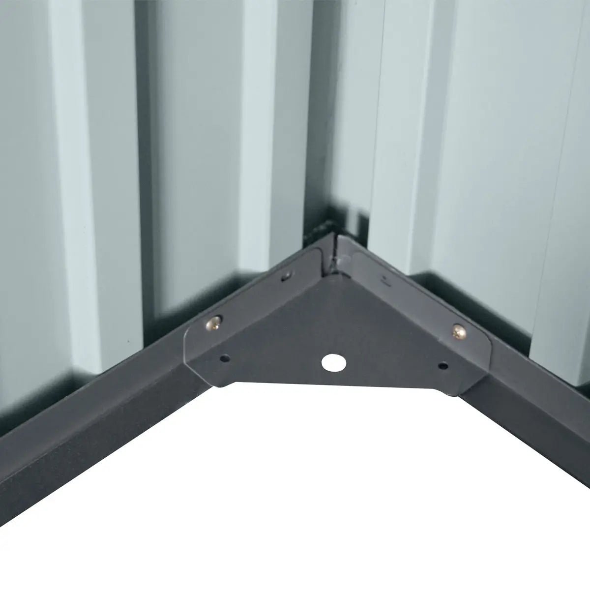 5 x 6 FT Apex Roof Metal Shed Pro Series, Galvanized corrugated metal, Apex roof design, Two air vents, TMG-MS0506