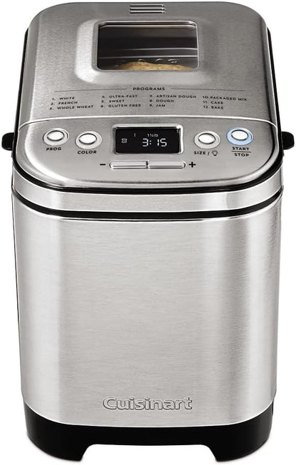 Cuisinart CBK-210 Stainless Steel Bread Maker, 16 Menus, 3 Loaf Sizes