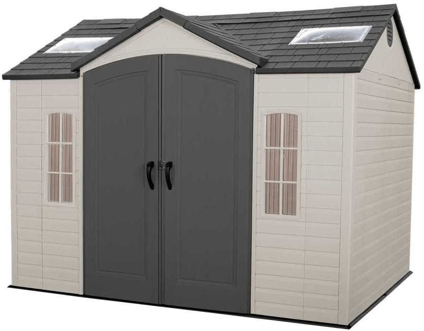 Lifetime 10′ x 8′ Outdoor Storage Shed with Carriage Doors Foundation and Installation Included.