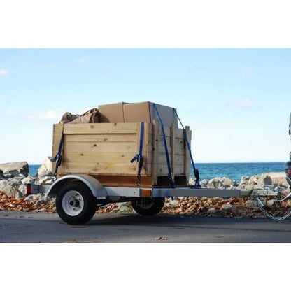 STIRLING, 4ft. x 4ft. Galvalume Kit Trailer w/8in. Wheels, Load Capacity 820 lb, Deck Length 4 ft, Deck Width 4 ft, Model# 48-048-KO8