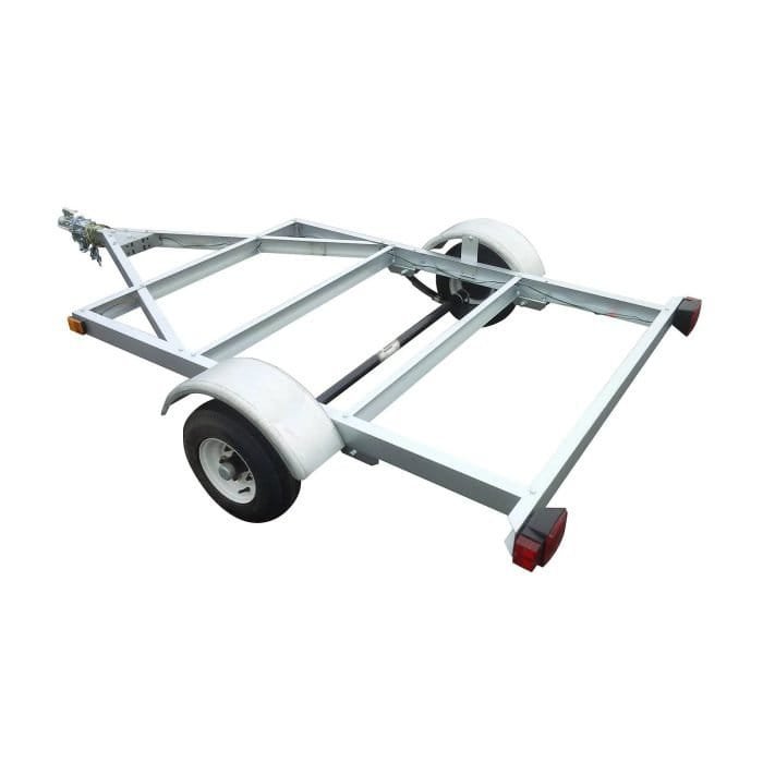 STIRLING, 4ft. x 6ft. Galvalume Kit Trailer w/8in. Wheels, Load Capacity 800 lb, Deck Length 6 ft, Deck Width 4 ft, Model# 48-072-KO8