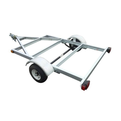 STIRLING, 4ft. x 6ft. Galvalume Kit Trailer w/8in. Wheels, Load Capacity 800 lb, Deck Length 6 ft, Deck Width 4 ft, Model# 48-072-KO8