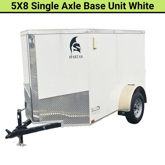 Spartan 5X8 Single Axle Cargo Trailer | White | SP5X8SA