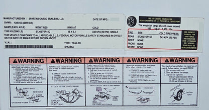 Spartan 5X8 Single Axle Cargo Trailer | White | SP5X8SA