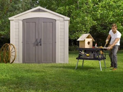 Keter Factor 8×8 Foot Large Resin Outdoor Shed
