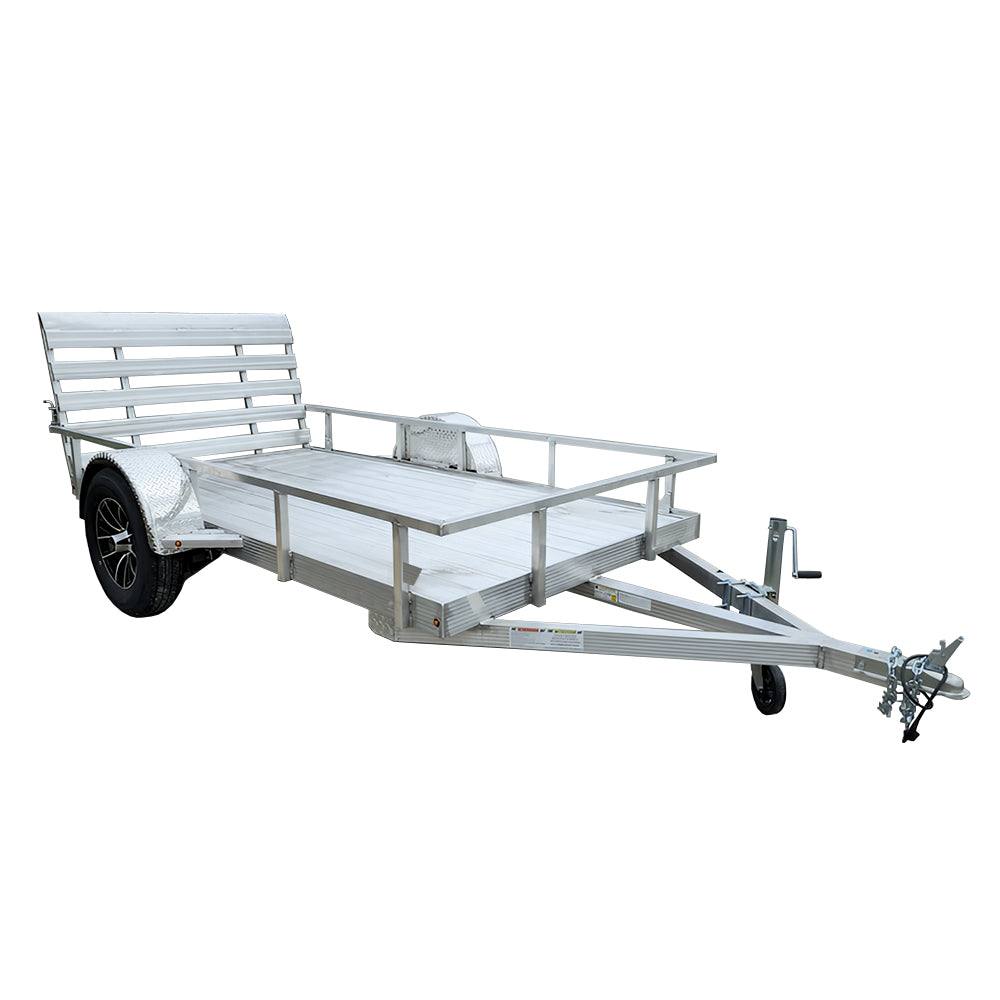 5′ x 10′ Aluminum Utility Trailer with Gate and Mag Wheels – 3500 lb Axle