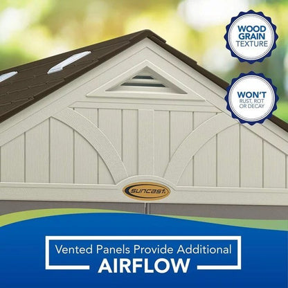 Suncast Tremont 8×10 BMS8100 Outdoor Resin Storage Shed