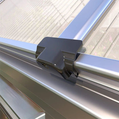 6’ x 12’ Crystal Clear Greenhouse, Aluminum Frame, Integrated Gutter System, Roof Vents, TMG-GH612