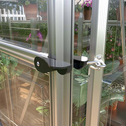 6’ x 16’ Crystal Clear Greenhouse, Aluminum Frame, Integrated Gutter System, Roof Vents, TMG-GH616